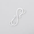 23x8.5mm Sterling Silver S Hook Center Rope Design 1 piece
