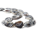 24x17-28x25mm  Multi Color Occo Agate Drusy slice beads 17 inch 16 pieces