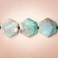 24x21mm Aqua Green Chalcedony Plain Hexagon 26 inch 29 Beads AAA
