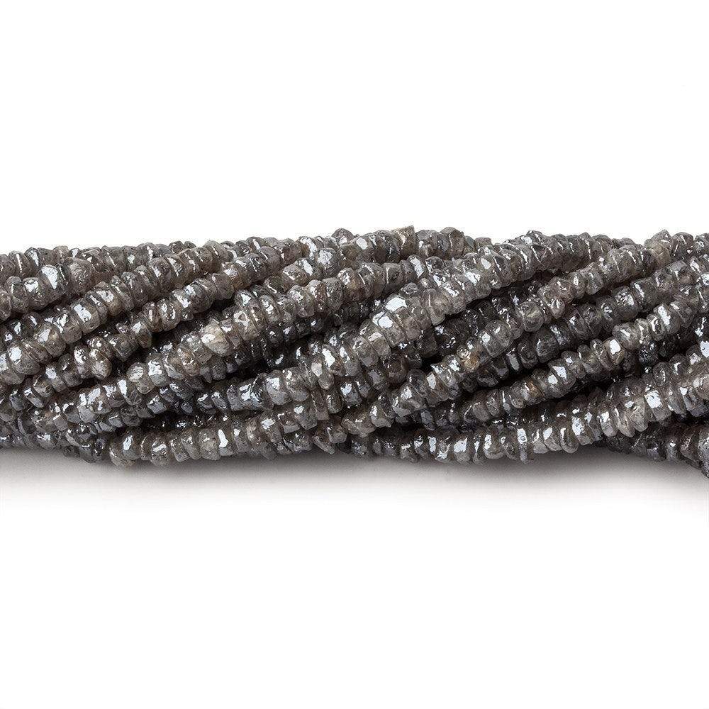 2.5-3mm Mystic Grey Topaz Faceted Rondelles 16 inch 250 beads