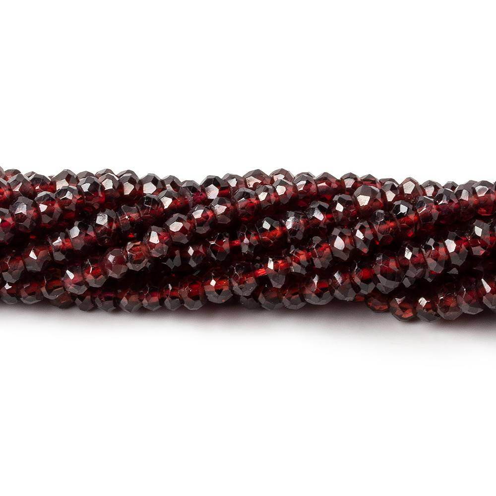 3mm Pyrope Garnet Faceted Rondelle Beads 13.5 inch 175 pieces