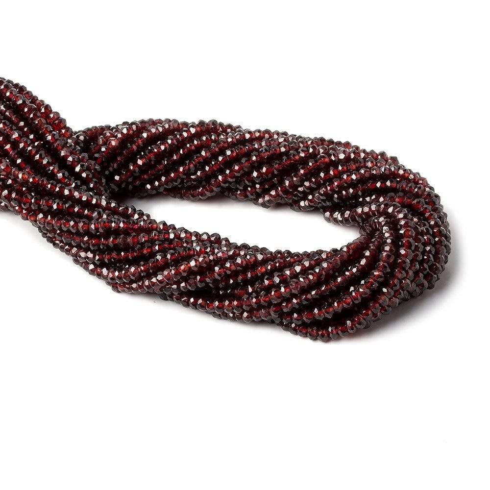 3mm Pyrope Garnet Faceted Rondelle Beads 13.5 inch 175 pieces