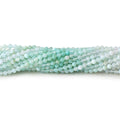 2.5 mm Blue Peruvian Opal Micro Faceted Round Beads 16 inch 155 pieces