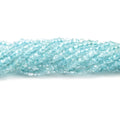 2.5mm Aquamarine faceted rondelle beads 13.5 inches 242 pieces