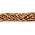 2.5mm Brass Brushed Disc Rondelle Beads 8 inch 126 pieces