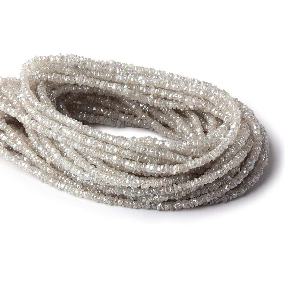4mm Mystic Champagne Zircon native cut rondelle beads 16 inch 250pcs