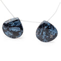 25mm Pietersite Plain Heart Focal Beads Set of 2