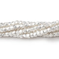 2.5mm Sterling Silver Faceted Nugget Beads 4 inch 42 pieces
