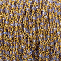 2.5mm Tanzanite faceted rondelle Vermeil Chain by the foot 44 beads