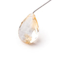 25x17x12mm Citrine Faceted Pear Focal Bead 1 piece