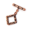 26mm Antiqued Copper Square Toggle 1 Clasp