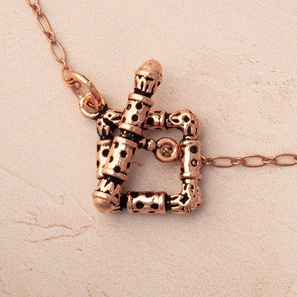26mm Antiqued Copper Square Toggle 1 Clasp