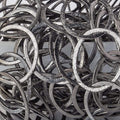 27x23mm Black Gold plated Brushed Oval Link Chain by the foot