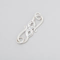27x7.5mm Sterling Silver S Hook with Paisley Design 1 finding