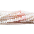 2.8mm Pink Peruvian Opal Micro Faceted Rondelle Beads 18 inch 185 pieces