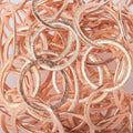 28x23mm & 20mm Rose Gold plated Brushed Oval & Round Link Chain