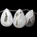 29x20-33x22mm Peacock Solar Quartz faceted pear beads 9 inch 10 pieces
