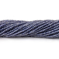 2mm Iolite Micro Faceted Rondelle Beads 13 inches 220 pieces AAA