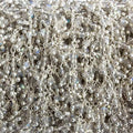 2mm Labradorite micro faceted round Silver Plated Dangling Chain