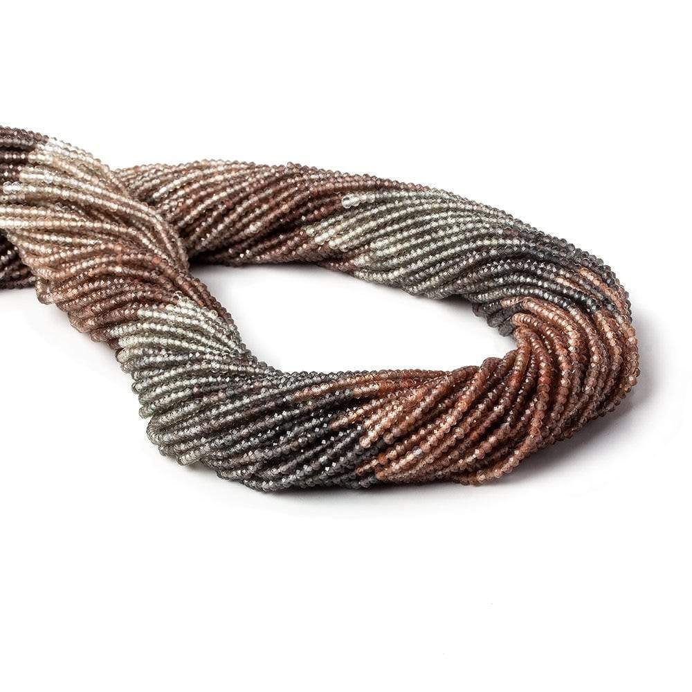 2mm Multi Color Scapolite micro faceted rondelle 16.5 inch AAA