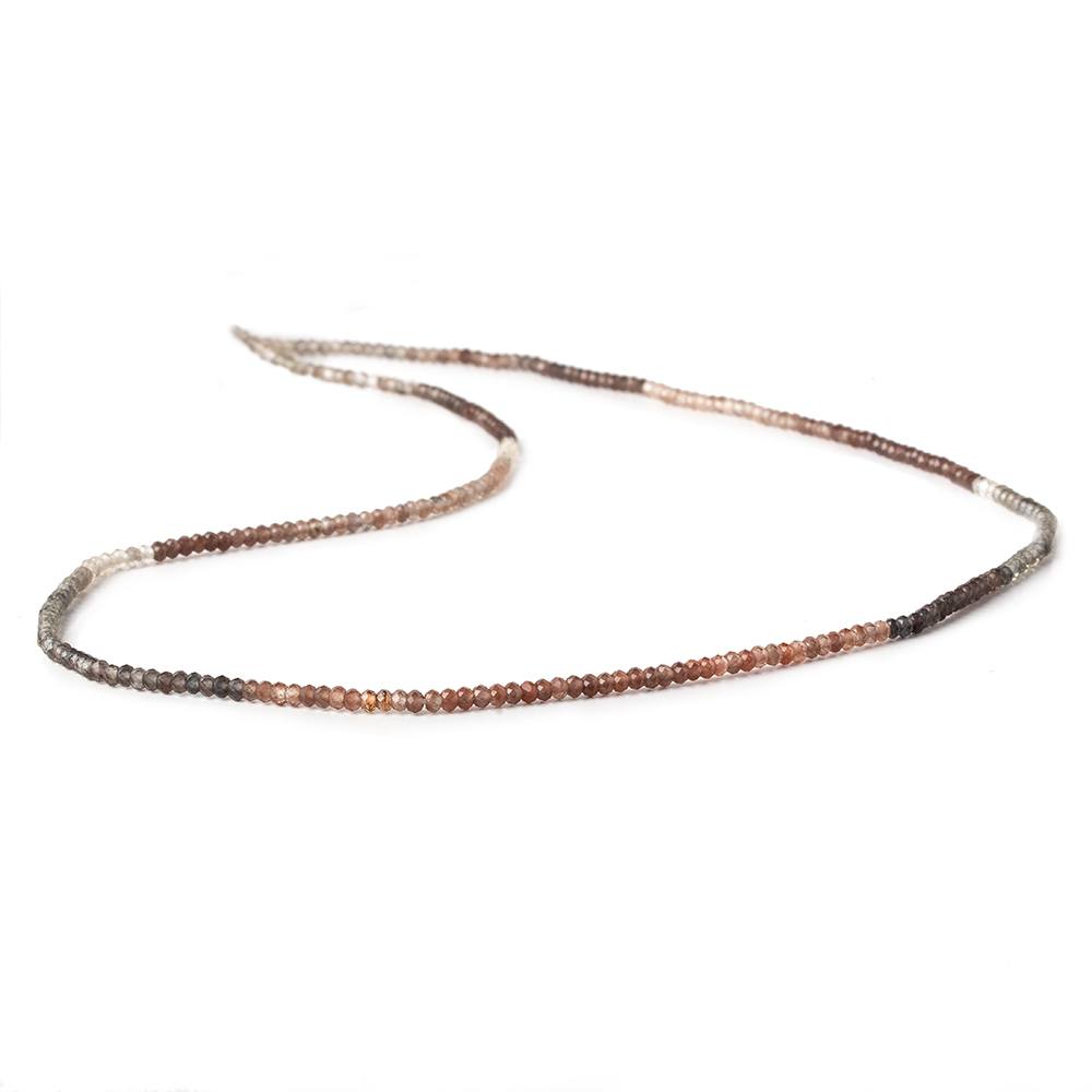 2mm Multi Color Scapolite micro faceted rondelle 16.5 inch AAA