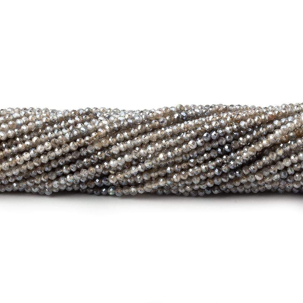 2mm Mystic Shaded Labradorite faceted round beads 13 inch 180 pieces