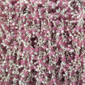2mm Pink Tourmaline micro faceted round Silver .925 Dangle Chain by the foot