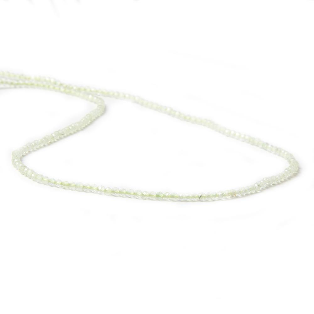 2mm Prehnite micro-faceted rondelles 13 inch 215 beads AAA