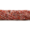 2mm Red Jasper & Multi Color Agate microfaceted round beads 13 inch 175 pieces