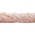 2mm Shaded Pale Pink Peruvian Opal microfaceted rondelle beads 13 inch 135 pieces