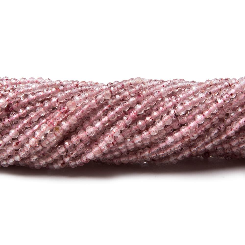 2mm Strawberry Quartz micro-faceted rounds 13 inch 175 beads AAA