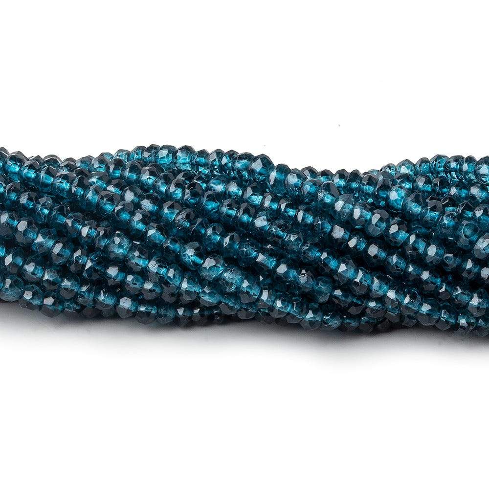 3-3.5mm London Blue Quartz Faceted Rondelle beads 12.5 inch 147 pieces