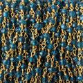 3-3.5mm London Blue Quartz Vermeil Chain by the foot 38 beads