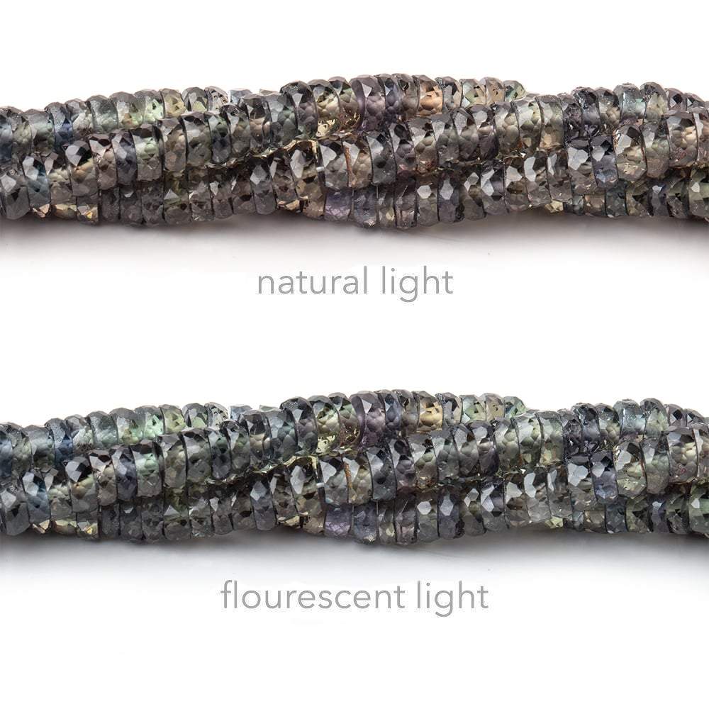 3-4mm Color Change Sapphire faceted heishi beads 16 inch 325 pieces