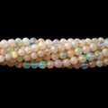 3-4mm Ethiopian Opal Micro Faceted Round Beads 17 inch 121 pieces AA