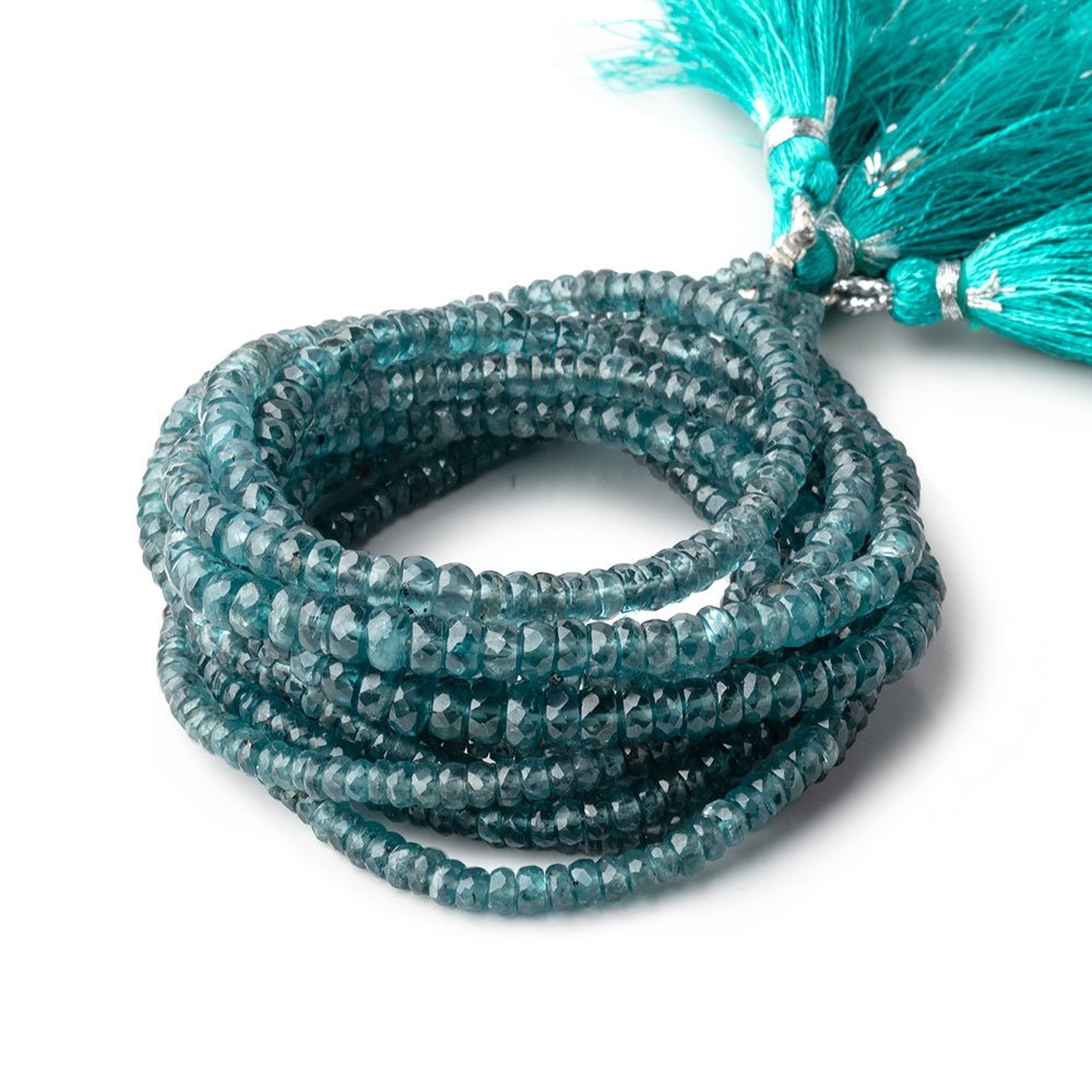 3-4.5mm Indigo Kyanite faceted rondelle beads 20 inches 238 pieces AA
