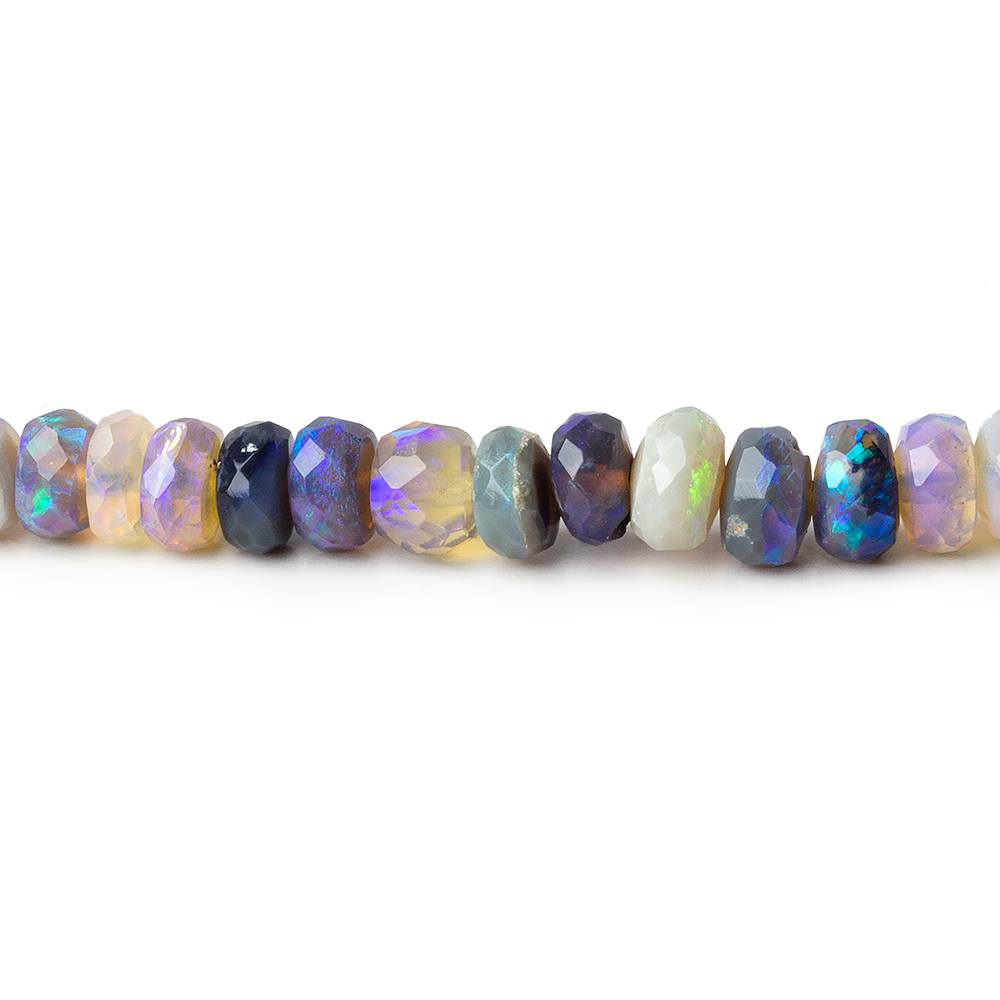 3-5mm Lilac Purple Australian Opal faceted rondelles 18 inch 205 beads AAA