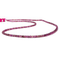 3-5mm Rubelite Tourmaline Faceted Rondelle Beads 20 inch 190 pcs AA Grade