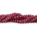 3-5mm Ruby Plain Rondelles 16 inch 159 beads