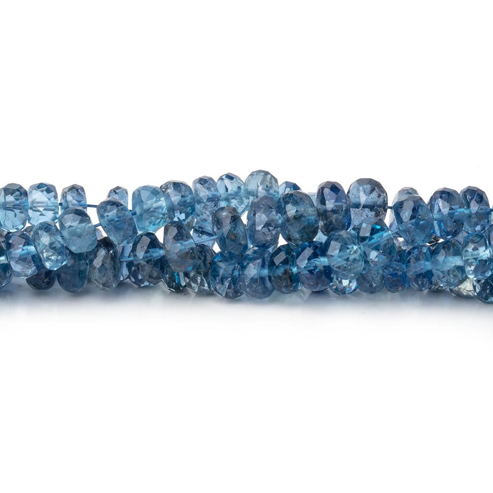 3-5mm Santa Maria Aquamarine Faceted Rondelles 16 inch 163 Beads AAA