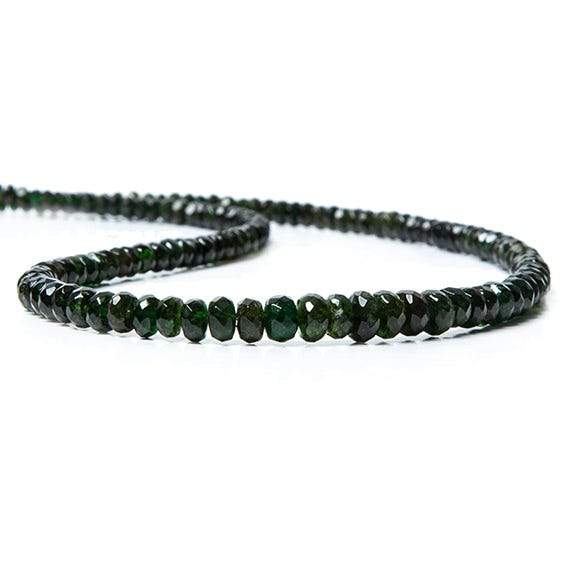 3-6mm Chrome Tourmaline Faceted Rondelle 16 inch 182 pieces