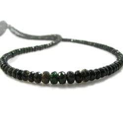 3-6mm Chrome Tourmaline Faceted Rondelle 16 inch 182 pieces