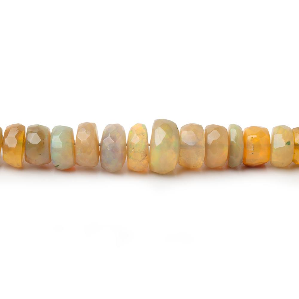 3-6mm Dark Golden Ethiopian Opal Faceted Rondelles 18 inch 206 Beads AAA