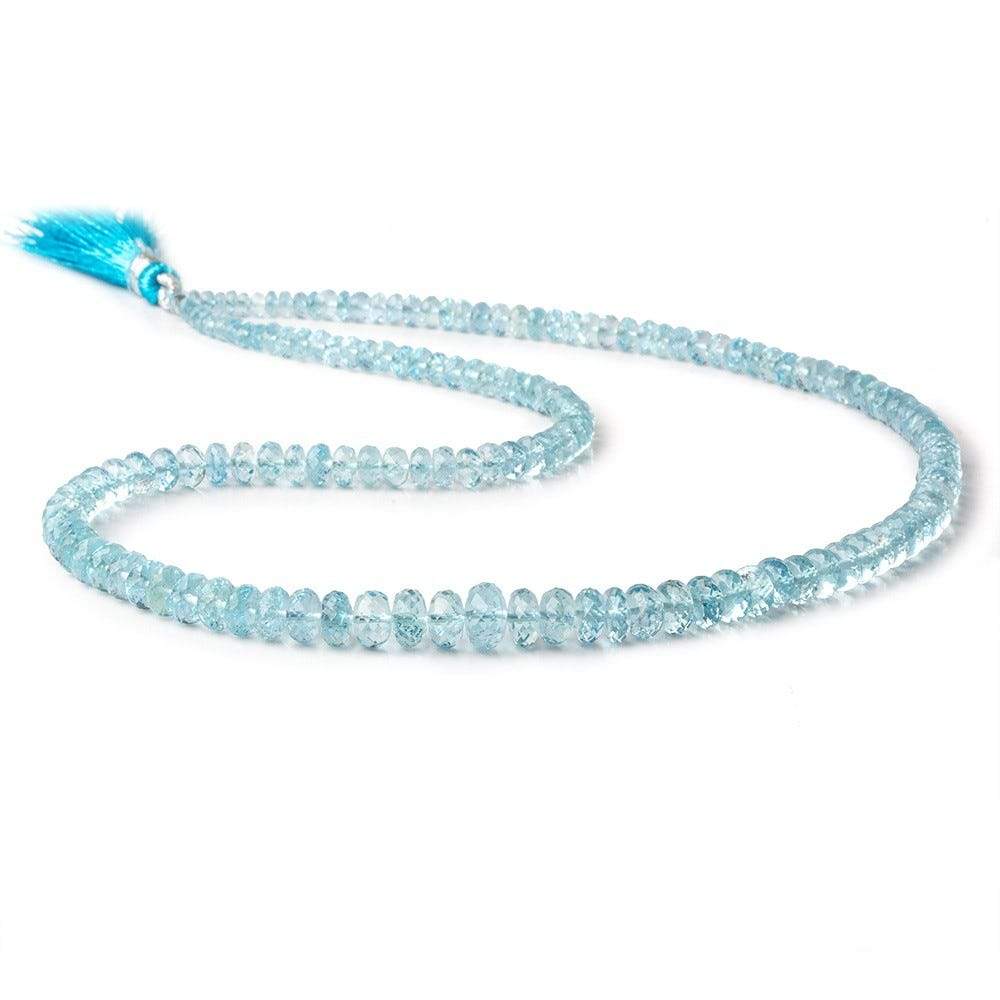 4-7mm Aquamarine Faceted Rondelle 16 inch 125 pieces AA