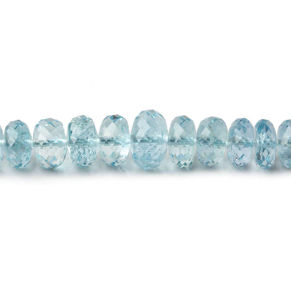 4-7mm Aquamarine Faceted Rondelle 16 inch 125 pieces AA