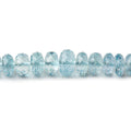 4-7mm Aquamarine Faceted Rondelle 16 inch 125 pieces AA