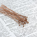 3" length Copper Headpin Button 22 gauge Set of 22
