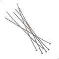 3" length Disc Headpin Black Gold plated .925 Silver, 22 Gauge Wire, 10 pieces per Bag