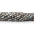 3.7mm Light Labradorite Faceted Rondelle Beads 13 inch 144 pieces
