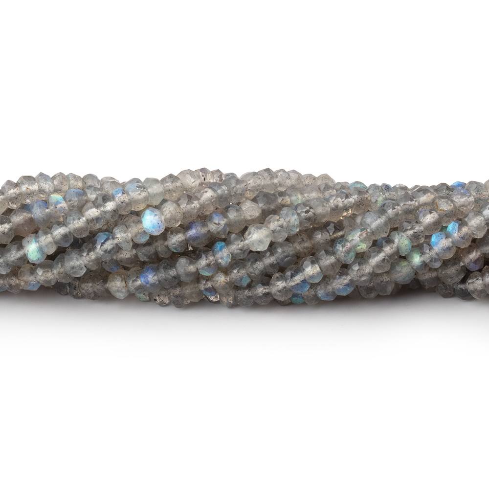 3.7mm Light Labradorite Faceted Rondelle Beads 13 inch 144 pieces